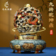 春錦秋鯉全銅九轉(zhuǎn)乾坤鼎擺件時來運(yùn)轉(zhuǎn)客廳玄關(guān)裝飾辦公室喬遷開業(yè)禮品 【順豐】小號聚財陣（小號銅貔貅一對+XR乾坤鼎）