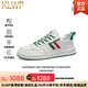 KLWP香港國際輕奢品牌男鞋夏季透氣網(wǎng)面運(yùn)動(dòng)休閑板鞋男士青年潮鞋 白綠 運(yùn)動(dòng)鞋碼4 43