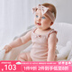 OAK FAMILY夏季新生嬰兒衣服兒童莫代爾吊帶包屁衣爬服 漿果粉 （不含發(fā)帶） 80cm