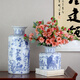 匠心綻放（BloomLife）中式陶瓷花瓶青花瓶鸚鵡白釉鳥(niǎo)鳴花盛陶瓷擺件高端裝飾品8寸30007