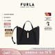芙拉（FURLA）[秋冬新品]GOCCIA牛皮小號經(jīng)典女士上班通勤托特包手提包斜挎包 黑色