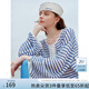 范思藍(lán)恩法式度假條紋針織衫女2025夏航海風(fēng)防曬透氣長(zhǎng)袖t恤上衣 藍(lán)白條紋 S