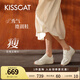 KISSCAT接吻貓舒適女鞋德訓(xùn)鞋白鹿同款曲奇24年秋冬厚底休閑阿甘鞋女 小奶皮 （趙露思同款） 37