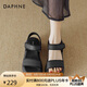 達(dá)芙妮厚底運(yùn)動(dòng)涼鞋女2025新款夏季女鞋輕便軟底休閑沙灘鞋女 黑色 38