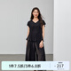 纖莉秀【極簡懶人套裝】知性優(yōu)雅寬松兩件套大碼女裝胖mm夏裝新款1095 黑色 2XL