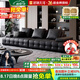 居錦天河勞倫斯沙發(fā)客廳2025新款真皮沙發(fā)頭層牛皮直排廣東佛山沙發(fā)真皮 3.65m多人位(升級(jí)乳膠坐墊) S+級(jí)頂光粒面全青皮/高端品質(zhì)