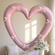 仕彩粉色愛(ài)心氣球生日場(chǎng)景布置裝飾禮物兒童周歲派對拍照道具蝴蝶結白