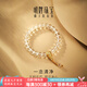明牌珠寶七夕禮物 足金硬金黃金一念清凈轉(zhuǎn)運(yùn)珠水晶手串送禮女AFK0455定價(jià) 黃金串珠 輕版約1.19-1.40克