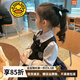 G.DUCKKIDS學(xué)院風(fēng)女童套裝2024春秋季新款jk兒童學(xué)生裝襯衫背心裙兩件套潮 藏青色 120 cm