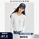 佐丹奴長(cháng)袖Polo衫女心形貓咪刺繡V字翻領(lǐng)休閑上衣女05314788