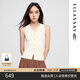 歌力思（ELLASSAY）2025夏季新款簡(jiǎn)約氣質(zhì)輕量感無(wú)袖V領(lǐng)修身針織衫女EWE362M09200 珍珠白 XS