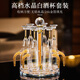 杰弗曼JEEFORM高檔白酒杯分酒器套裝禮盒高顏值矛臺(tái)杯酒具帶杯架 家用裝（6壺6杯）矛臺(tái)杯杯架套裝