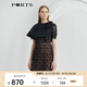 PORTS寶姿女裝 秋冬新品短袖中長連衣裙LL9D125LLF001 黑色 S (4)