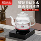 德源涌泉式全自動茶壺底部上水電熱水壺玻璃煮水燒水壺 1L 12A亮黑