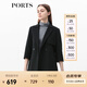 PORTS寶姿女裝 秋冬新品中長大衣YLN9C017DWF075 黑色 L (8)