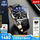 卡西歐（CASIO）商務(wù)休閑日韓手表男士太陽能鬧鐘防水鋼帶皮帶石英腕表送男友禮物 EFB-530L-2A漸變表盤+秒表防水