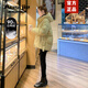 Aosijie高端品牌羽絨服女短款2025冬季新款寬松加厚保暖小個(gè)子白鴨絨外套 奶黃色 L【125-145斤】