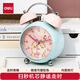 得力（deli）迷你小夜燈鬧鐘家庭臥室床頭鐘兒童學(xué)生專用起床神器開學(xué)必備綠色LE333開學(xué)禮物
