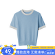 網(wǎng)易嚴(yán)選【斷碼特賣】含羊絨親膚軟糯優(yōu)雅小香風(fēng)針織衫女 A款軟糯羊絨-baby藍(lán) M (165/84A)