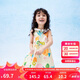巴拉巴拉女童連衣裙寶寶童裝2024夏季兒童無袖裙子小清新印花208224111012
