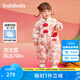 巴拉巴拉童裝寶寶羽絨連體衣新生兒衣服嬰兒2025春裝哈衣爬服紅色拜年服 白色調(diào)00311-白鴨絨 100 cm充絨量107g