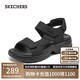 斯凱奇（Skechers）涼鞋女士夏季厚底百搭運(yùn)動(dòng)涼拖鞋外穿軟底透氣沙灘鞋溯溪鞋163542