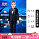 羅蒙男童西裝套裝婚禮花童西服主持人鋼琴表演禮服兒童演出服 黑色170