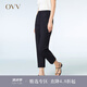 OVV2023春夏新款女裝簡約經(jīng)典休閑通勤舒適彈力煙管九分褲子 藏青（凈色）07 XL