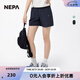 NEPA耐葩2024年春夏新品戶外運動女士輕量寬松梭織工裝短褲7K41760 深藏青色M04 165 68A（070）