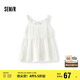 森馬（Semir）襯衫女無(wú)袖設(shè)計(jì)感蝴蝶結(jié)可愛2025夏花苞肌理上衣吊帶107425104009