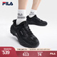FILA 斐樂官方男鞋RAVAGEMENT 2掠奪者復(fù)古運(yùn)動鞋夏款輕便跑步鞋 黑/鍛鐵-BF 41