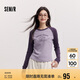 森馬（Semir）[商場(chǎng)同款]長(zhǎng)袖T恤女拼色插肩袖小狗2024冬修身衣服101724101010