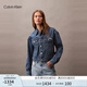 Calvin KleinJeans【CK潮殼】25春夏女士滿印美式復(fù)古牛仔夾克外套47B010G XE8-牛仔藍(lán) S