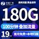 中國廣電 CHINA BROADNET廣電流量卡超低月租全國通用無合約大王卡手機(jī)卡純上網(wǎng)卡本地卡不限速電話卡 超值卡19元180G通用+100分鐘+首月免費(fèi)