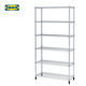宜家（IKEA）OMAR奧馬爾擱板組合收納置物架現(xiàn)代簡(jiǎn)約銀色戶外和陽(yáng)臺(tái)用 擱板組合92x36x181cm