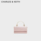 CHARLES&KEITH質(zhì)感拎手提鏈條斜挎單肩小方包女包生日禮物CK6-10840559-A