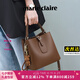 MARIE CLAIRE輕奢包包女包女士單肩包2025年新款斜挎水桶包送女友老婆七夕禮物 咖色 現(xiàn)貨萌熊掛件送labubu掛飾