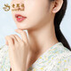 老鳳祥 小圓珠純銀耳釘女生養耳洞耳飾輕奢紀念日生日禮物送女友 小圓珠耳釘一對s925銀【品牌禮盒】