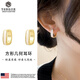 雍杰方形幾何耳環(huán)女潮流輕奢氣質(zhì)高級感小眾耳飾耳釘送女友生日禮物 方形耳扣金色G228