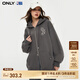 ONLYNBA聯(lián)名款休閑連帽開衫寬松衛(wèi)衣女|12419R006 E39 鐵灰色 XS (155) 76A