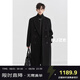 伯爵卓爾鵝絨內(nèi)膽全羊毛雙面呢大衣100%男士長(zhǎng)款過膝保暖外套2024秋冬新款 漆黑 （加可拆卸式-鵝絨內(nèi)膽） XL (180)