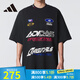 阿迪達(dá)斯 （adidas）三葉草T恤男裝 2025秋季新款賽車(chē)風(fēng)棉質(zhì)運(yùn)動(dòng)服寬松短袖T恤 KH1195/黑色 S