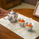 憶盞堂鎏銀萬(wàn)里河山茶具套裝陶瓷功夫茶具送長(zhǎng)輩領(lǐng)導(dǎo)朋友商務(wù)伴手禮品 鎏銀花團(tuán)錦簇（禮盒裝）