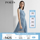 PORTS寶姿 商場同款新品女裝無袖不規(guī)則提花連衣裙LL8D209KFQ054 天藍(lán)色 L (8)