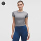 lululemon丨License to Train 女士運(yùn)動(dòng)緊身剪裁 T 恤 LW3HIXS 雜色犀牛灰 M /8