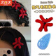 Andralyn生氣發(fā)夾水滴憤怒創(chuàng)意搞怪情侶鴨嘴夾鉤織毛線頭飾一字夾側(cè)邊夾 生氣發(fā)夾+水滴鴨嘴夾