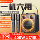 山水（SANSUI）D71迷你小音響無線藍(lán)牙廣場舞音響便攜式戶外手提大音量K歌音響 D71雙話筒【3D下沉低音】