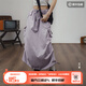 馬登女裝 紫色工裝裙子山系戶(hù)外降落傘裙夏秋不規(guī)則休閑長(zhǎng)款a字半身裙 香芋紫 馬登工裝 S
