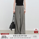 自巧小個(gè)子格子褲女 天絲醋酸2025新款夏日遮胯闊腿休閑褲長(zhǎng)褲子 黑白細(xì)格 S （尺碼：3）