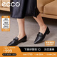 愛步（ECCO）穆勒鞋女 尖頭淺口一腳蹬單鞋女 型塑系列21424301001 黑色36